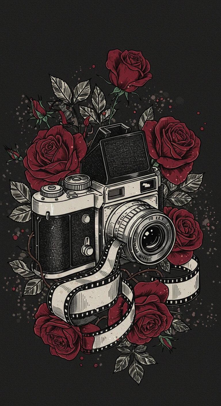 Camera And Roses