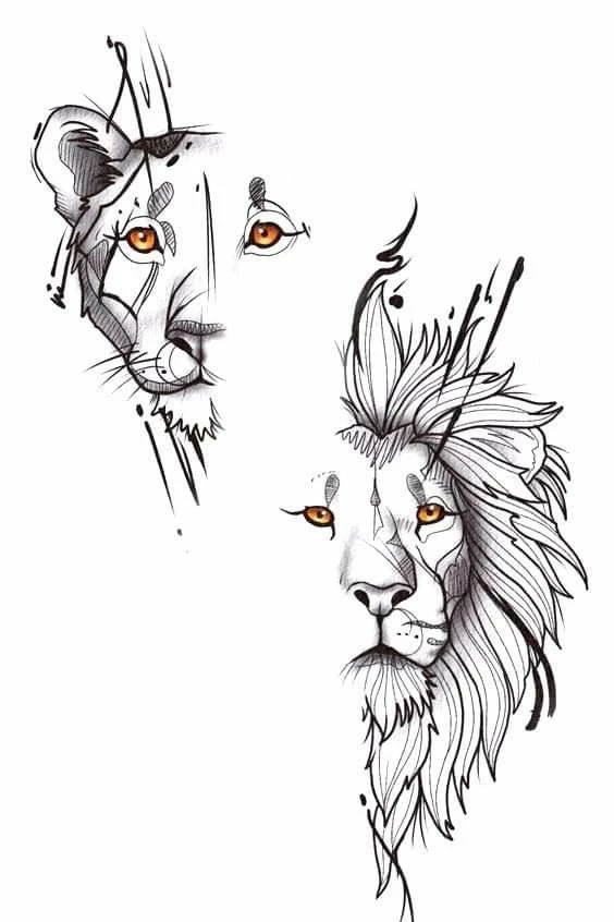 Dual Lion Sketches