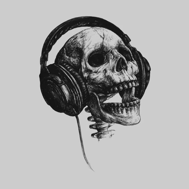 Skull With Headphones